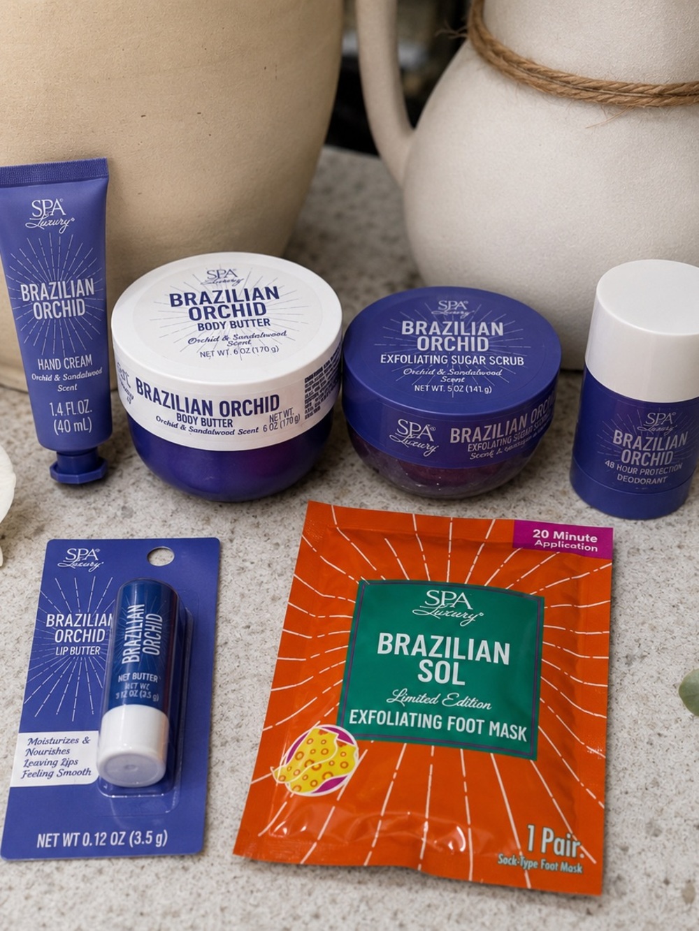 Spa Luxury Brazilian Orchid 6 piece set new